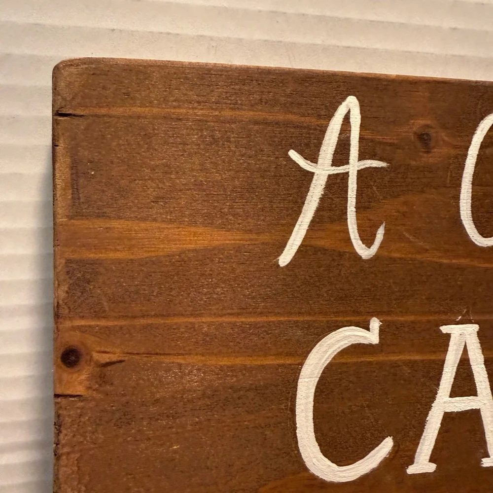 Rustic Wood Sign Crowded Camper is Better Than An Empty Castle Hand Painted 12x9